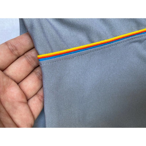 Nike Yoga Gray Rainbow High Waisted 7/8 Skinny Workout Silver Legging NEW S - Picture 2 of 13